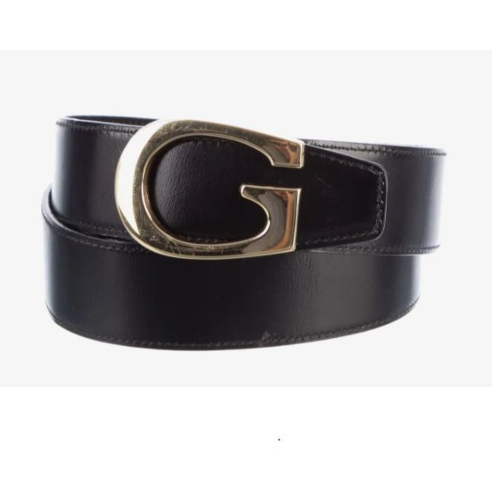 Gucci Black Leather Gold G Buckle Belt Women’s Size S 29-31.5” Authentic